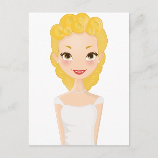 Blonde Girl Briefkaart (Voorkant)