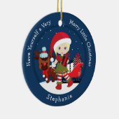 Blonde Girl Elf Keramisch Ornament (Rechts)