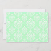 Blonde Girl First Commune Damask Bedankkaart (Achterkant)