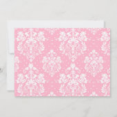 Blonde Girl First Commune Damask Bedankkaart (Achterkant)