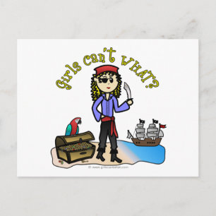 Blonde Girl Pirate Briefkaart