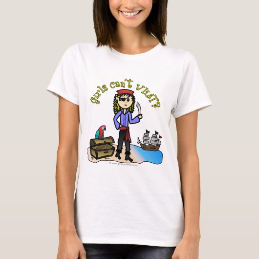 Blonde Girl Pirate T-shirt (Voorkant)