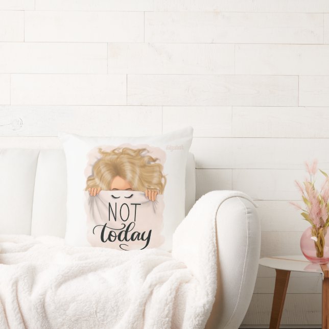 Blonde Girl Power Design voor zelfverzekerde jonge Kussen (Bank)