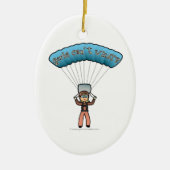 Blonde Girl Sky Diver Keramisch Ornament (Voorkant)
