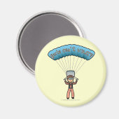 Blonde Girl Sky Diver Magneet (Voorkant / Achterkant)
