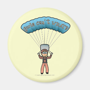Blonde Girl Sky Diver Magneet