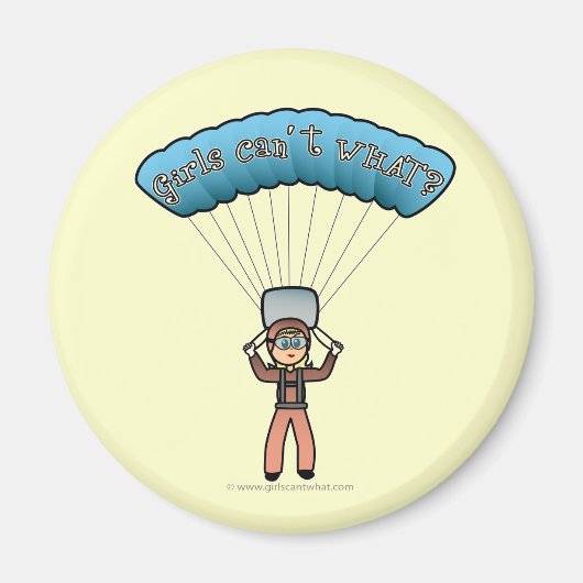 Blonde Girl Sky Diver Magneet (Voorkant)