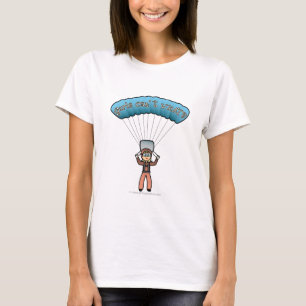 Blonde Girl Sky Diver T-shirt