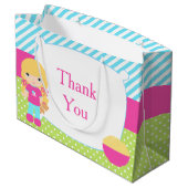 Blonde Girl Sleepover Slumber-feest Groot Cadeauzakje (Achterkant Gekanteld)