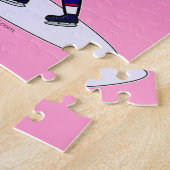 Blonde Girls Hockey Player Legpuzzel (Zijkant)