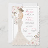 Blonde Glam Bride in het Vrijgezellenfeest Gown Kaart (Voorkant)