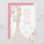 Blonde Glam Bride in het Vrijgezellenfeest Gown Kaart (Voorkant / Achterkant)