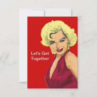 Blonde Glamour Girl Kaart