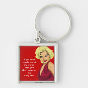 Blonde Glamour Girl Sleutelhanger