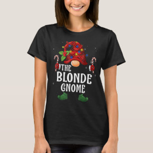 Blonde Gnome Buffalo Plaid Bijpassende Familie Ker T-shirt