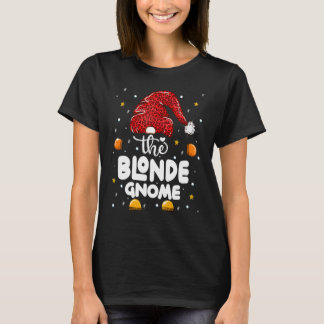 Blonde Gnome Luipaard Familie Matching Kerstmis Pa T-shirt
