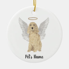 Blonde Goudbruine Cocker Spaniel Sympathie Herdenk Keramisch Ornament