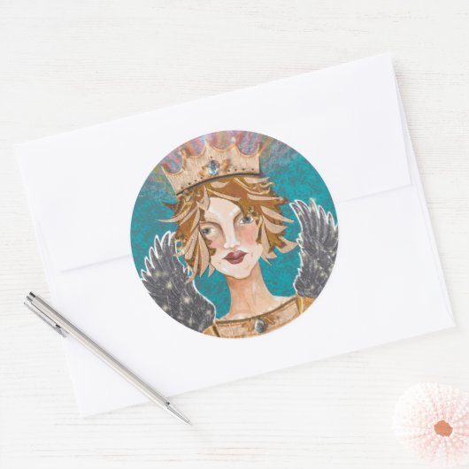 Blonde Guardian Angel Princess Priestess Paloma Ronde Sticker (Envelop)