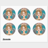 Blonde Guardian Angel Princess Priestess Paloma Ronde Sticker (Vel)