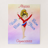Blonde Gymnast Hazel Eyes Gymnastiek Puzzel Legpuzzel (Verticaal)