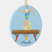 Blonde Gymnastiek Kerst Ornament (Rechts)