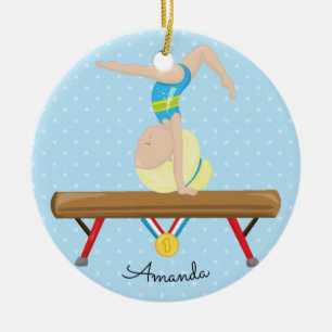 Blonde Gymnastiek Kerst Ornament