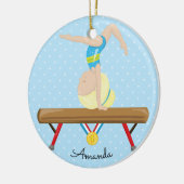 Blonde Gymnastiek Kerst Ornament (Links)