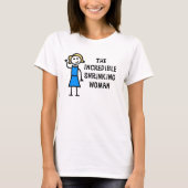 Blonde haar Ongelooflijk krimpende vrouw T-shirt (Voorkant)
