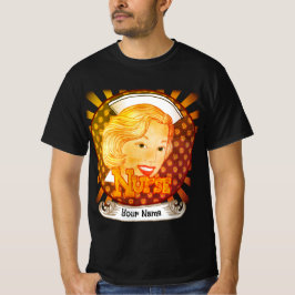 Blonde haarverpleegster t-shirt