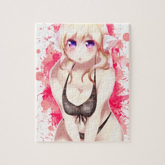 Blonde Hair Bikini Furry Girl Legpuzzel (Verticaal)