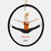 Blonde Hair Black en Oranje team Keramisch Ornament (Links)