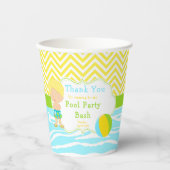 Blonde Hair Boy Pool Party Basparty Papieren Bekers (Voorkant)