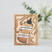 Blonde Hair Dye Bottle Vrouwelijke Cartoon Briefkaart (Staand voorkant)