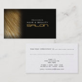 Blonde Hair Gold Salon Benoeming Visitekaartje Afsprakenkaartje (Voorkant / Achterkant)
