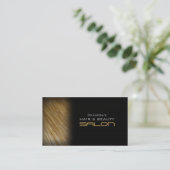 Blonde Hair Gold Salon Benoeming Visitekaartje Afsprakenkaartje (Staand voorkant)