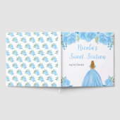 Blonde Hair Princess Blue Sweet Sixteen Guest Book Gastenboek (Volledig)