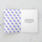 Blonde Hair Princess Paarse Bloemen Verjaardagsfee Kaart (Binnen)