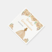 Blonde Hair Princess Peach Floral Quinceanera Servet (Hoek)