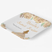 Blonde Hair Princess Peach Floral Sweet Sixteen Papieren Bordje (Gebogen)