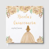 Blonde Hair Princess Peach Quinceanera Guest Book Gastenboek (Voorkant)