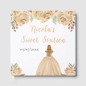 Blonde Hair Princess Peach Sweet 16 Guest Book Gastenboek (Voorkant)