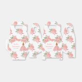 Blonde Hair Princess Pink Floral Quinceanera Bedankdoosjes (Uitgevouwen)