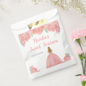 Blonde Hair Princess Pink Floral Sweet Sixteen  Bedankzakje (Gezegeld)