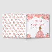 Blonde Hair Princess Pink Quinceanera Guest Book Gastenboek (Volledig)