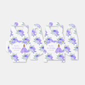 Blonde Hair Princess Purple Floral Birthday Party Bedankdoosjes (Uitgevouwen)