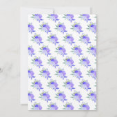 Blonde Hair Princess Purple Floral Birthday Party Bedankkaart (Achterkant)