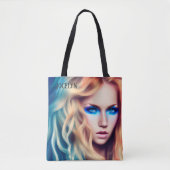 Blonde Haire Blue Eyed Bombshell Tote Bag (Voorkant)