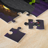 Blonde Halloween Witch Jigzaag Puzzle Legpuzzel (Zijkant)