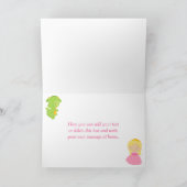 Blonde Haren Prinses en Draak  Kaart (Binnen)