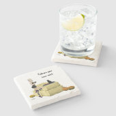 Blonde heks in het Onderzetter van de gierststeen (Zijkant)